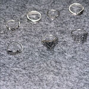 Elegant Silver Ring Set